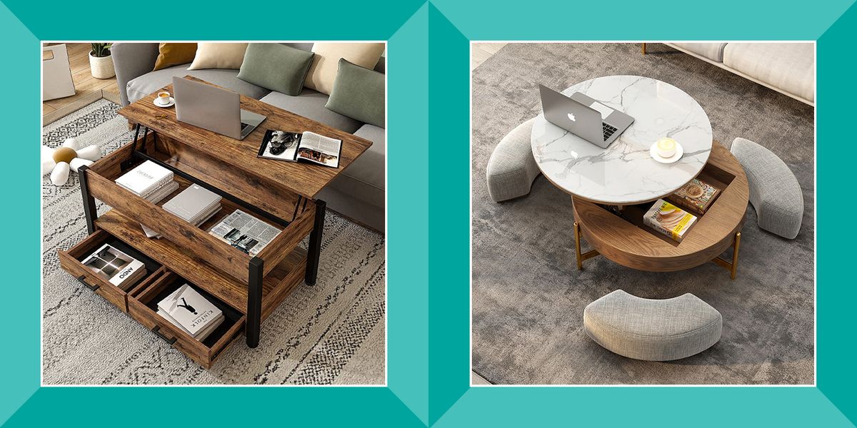 lift top osfvolr coffee table with storage drawers, yitahome lift top extendable frame coffee table with storage
