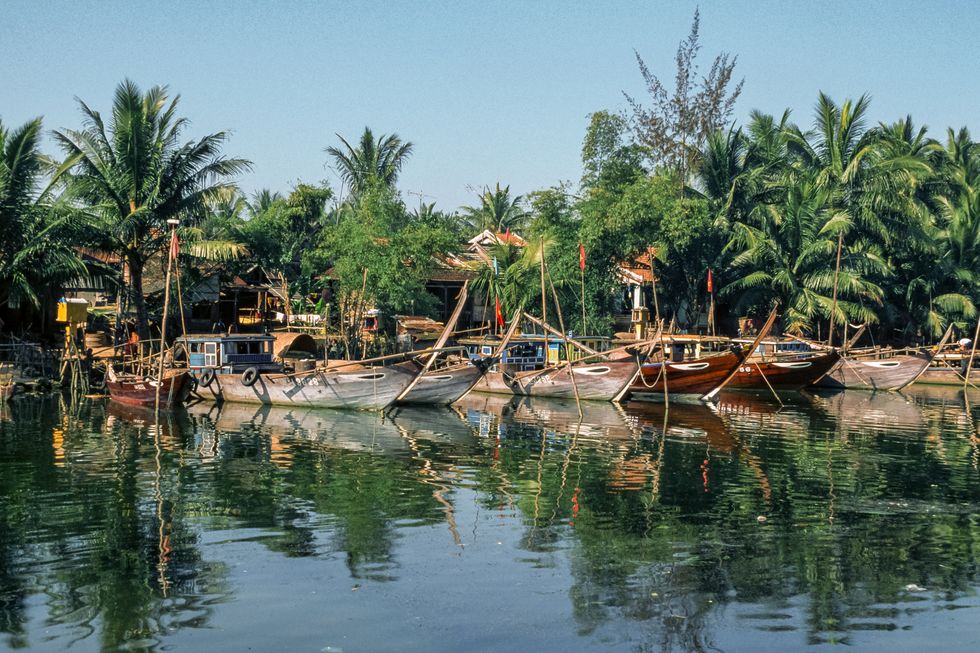 a fishing village in the mekong delta in southern vietnam