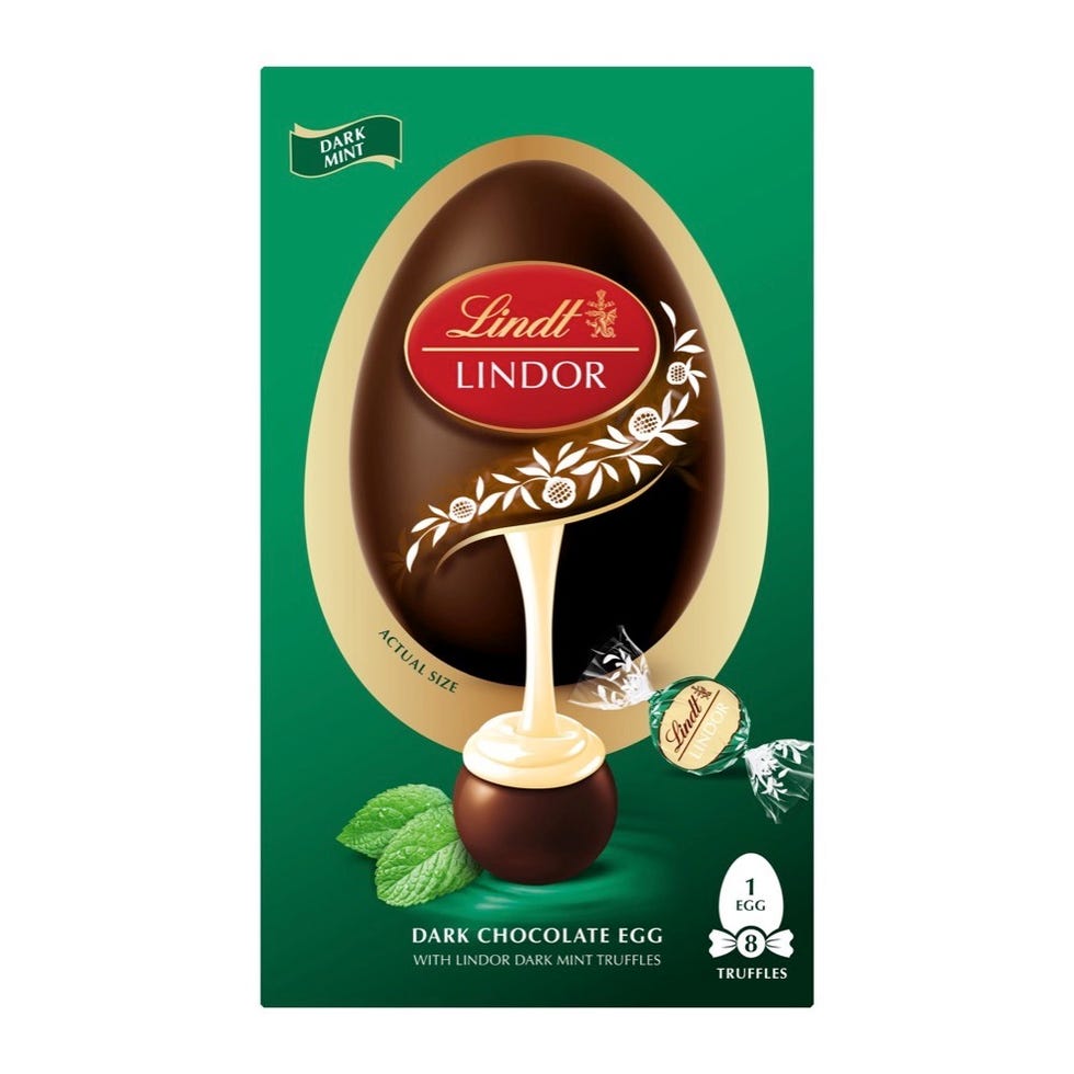 best dark chocolate easter eggs: lindt lindor dark mint easter egg