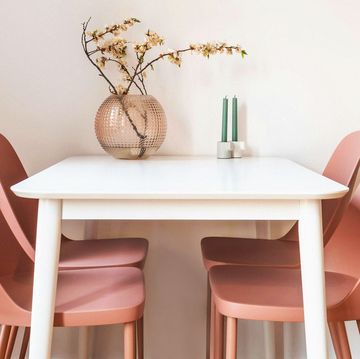 a table with chairs around it