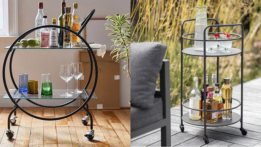 Metal Iron Drinks Dispenser Metal Stand Basket Party Juice Tea Bucket  Holder Kitchen Tools For Party