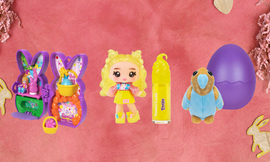 easter gifts for kids of all ages on a pink background