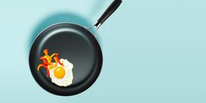 frying pan with egg