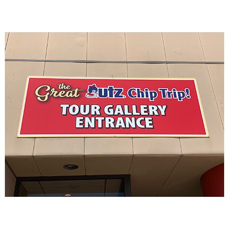 the exterior sign for the great utz chip trip tour gallery entrance the great utz chip trip is a good housekeeping pick for best factory tours