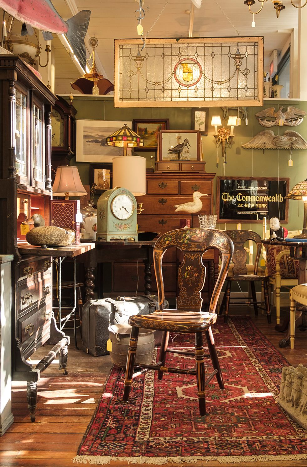 interior vignette of the people's store antique shop in lambertville, nj