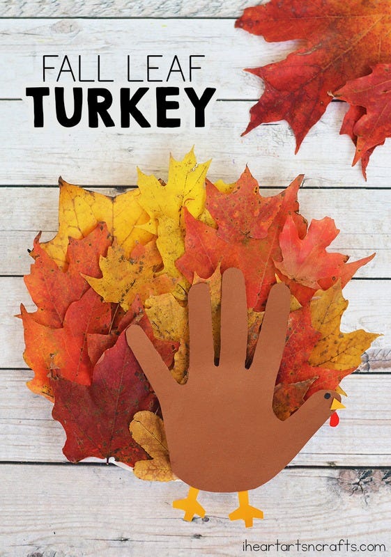 best fall leaf craft ideas handprint turkey