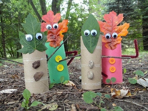 best fall leaf crafts puppets