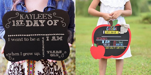 First Day And Last Day Of School Board, 10 X 12 Double-sided Printing 1st  Day Of School Chalkboard Sign, Reusable Wooden Photo Prop Back To School  Sup