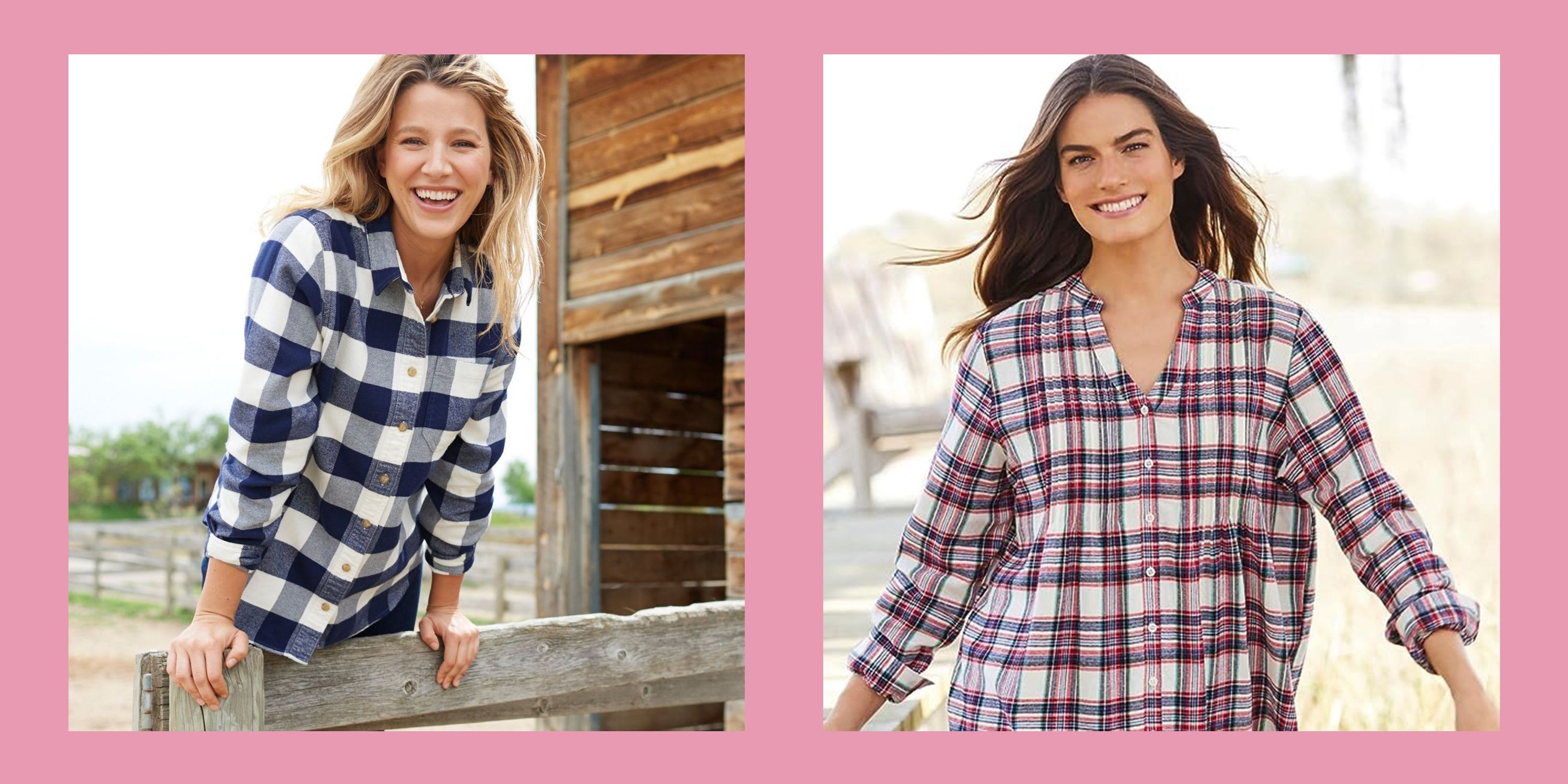 PRETTYGARDEN Women's 2023 Fall Clothes Plaid Shacket Jacket Long Sleeve Button Down Flannel Shirts Fashion Blouse