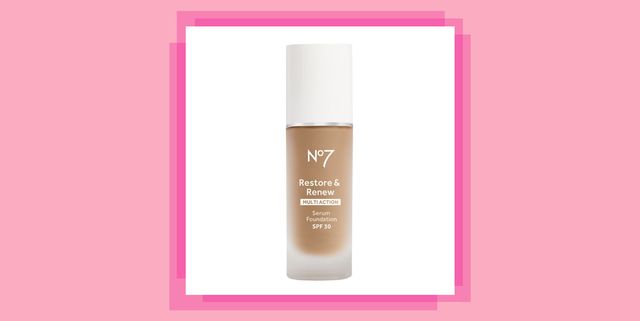 bottle of foundation with white lid
