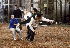 'friends' thanksgiving episodes where the crew plays football