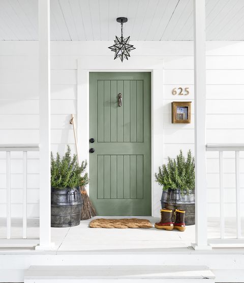 best front door paint colors sage green