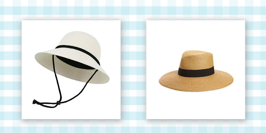 two straw hats