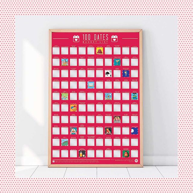best gifts for couples 100 dates bucket list scratch poster and bamboo cheese and meat board