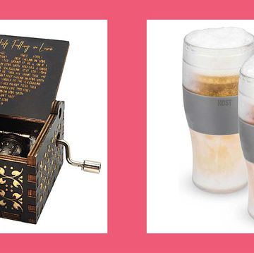 gift ideas under $30 can't help falling in love wood music box and freeze beer glasses