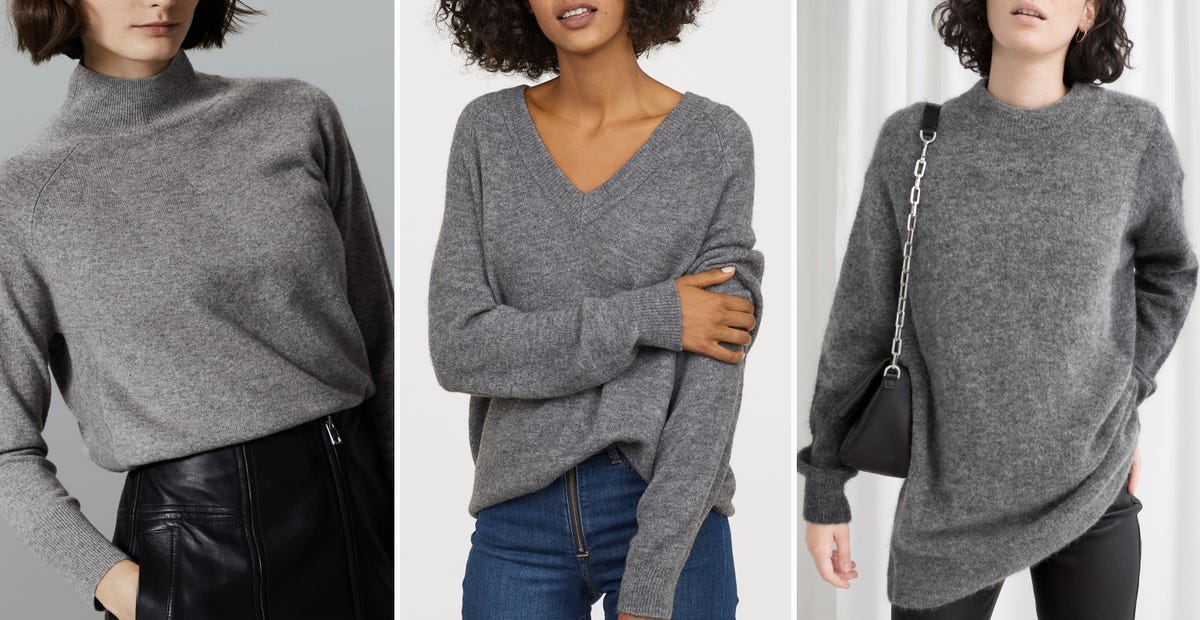 Best grey jumpers - Pinterest says searches for grey jumpers are up 80%  this month