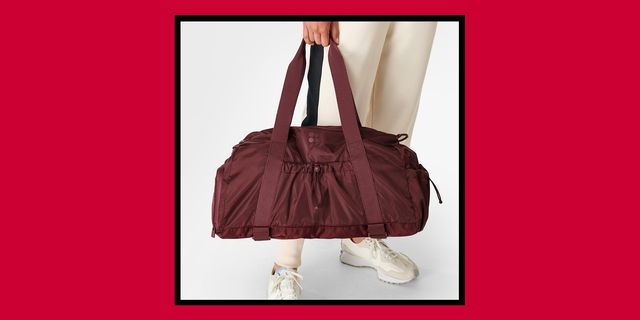 SWEATY BETTY - Icon logo-print woven gym bag