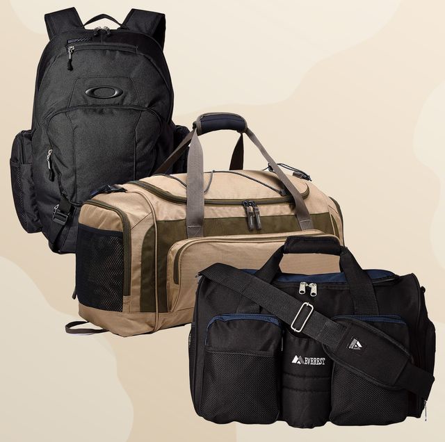Large Duffel Bag Plain Black Wet Dry Pockets High-Capacity For Workout Gym  Sport