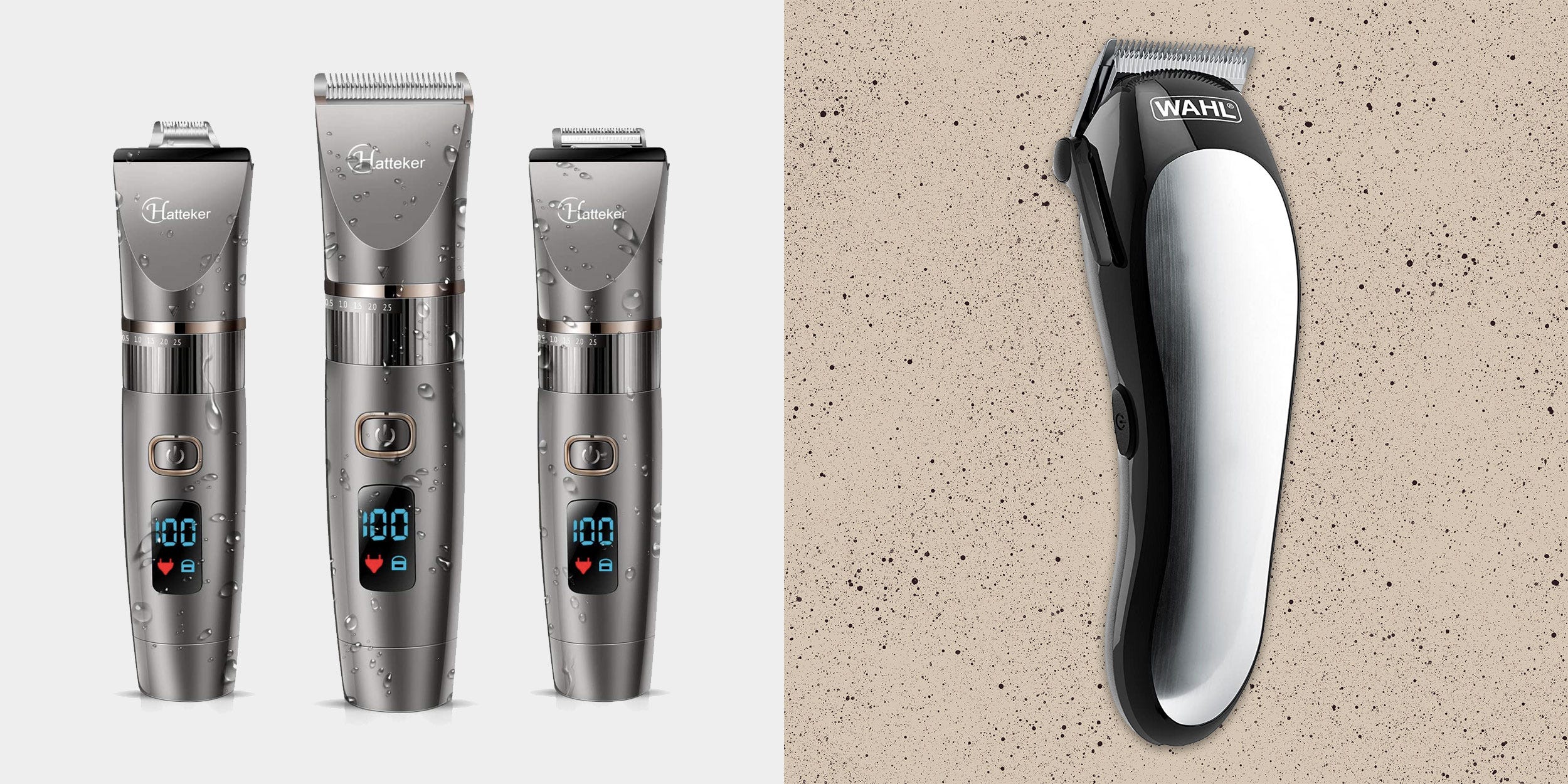 まとめ買い特価 Hatteker Foil Head Shaver Triple Blades Shaver Electric Shaver Razor for Men Close Bald Head Barber Shaver Trimmer Waterproof Wet ＆ Dry, Cordless, Go