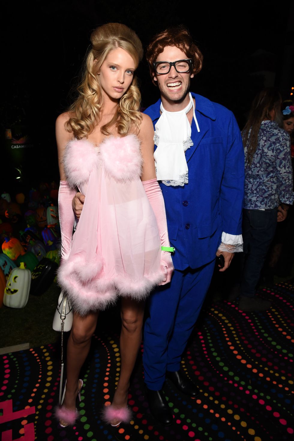 beverly hills, california october 25 l r abby champion and patrick schwarzenegger attend the 2019 casamigos halloween party on october 25, 2019 at a private residence in beverly hills, california photo by michael kovacgetty images for casamigos