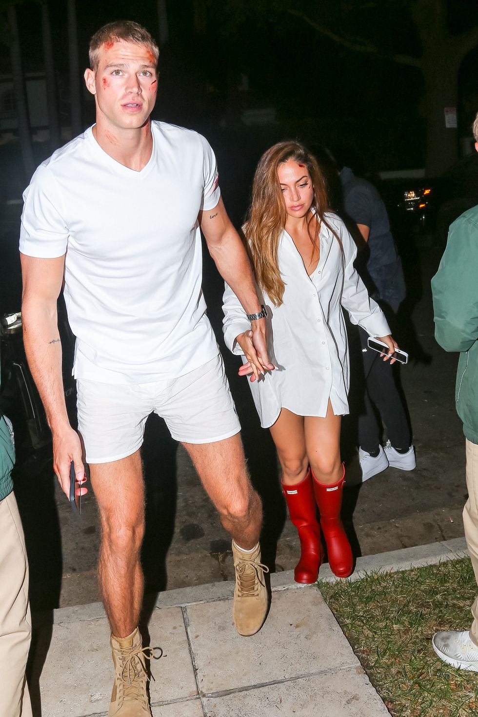los angeles, ca october 28 matthew noszka and inanna sarkis are seen attending the casamigos halloween party returns in beverly hills on october 28, 2022 in los angeles, california photo by rachpootbauer griffingc images