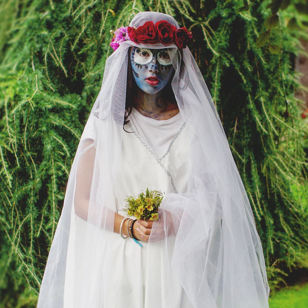 best halloween face paint ideas dead bride