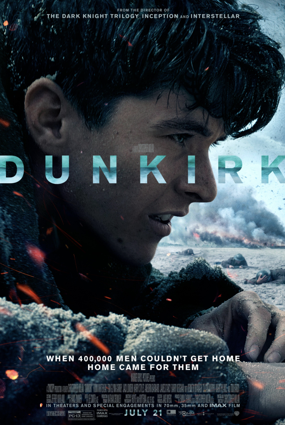 fionn whitehead as tommy in 'dunkirk'