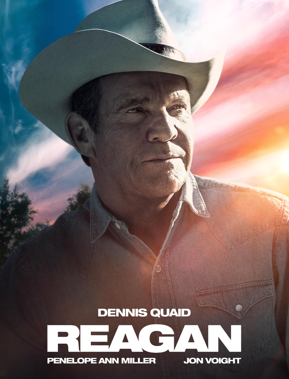 dennis quaid on the movie poster for reagan