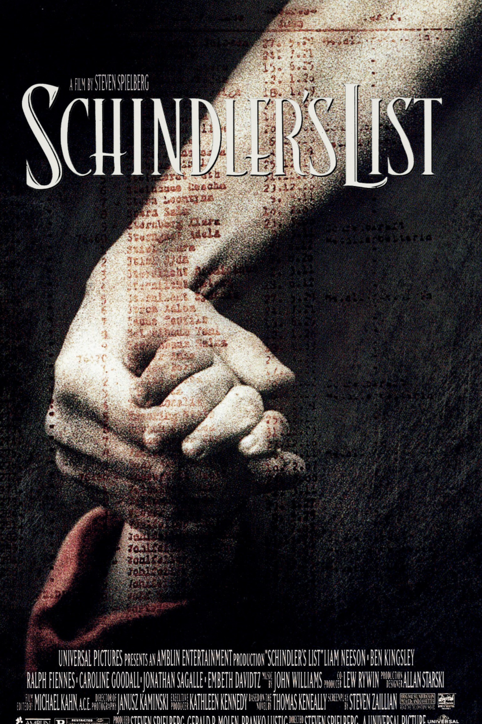 'schindler's list' movie poster