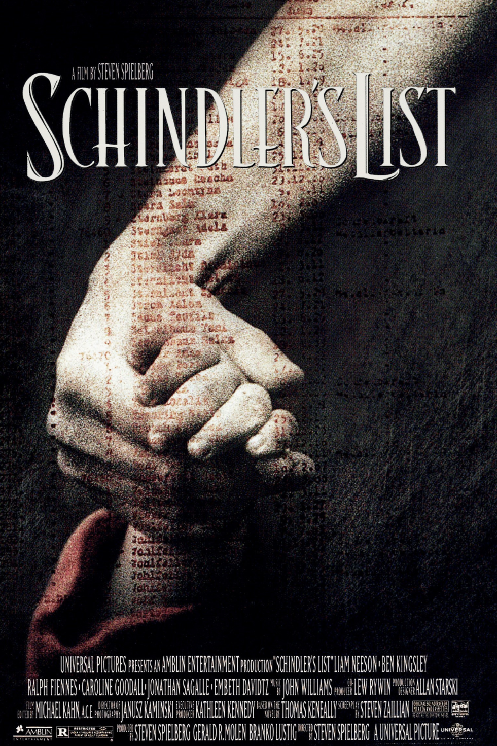 'schindler's list' movie poster