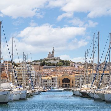 the old harbor in marseille city