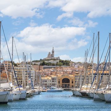 the old harbor in marseille city