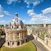 "the radcliffe camera and all souls college in oxford, uk"