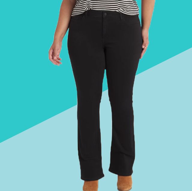 Style & Co. Plus Size Tummy-control Boot-cut Yoga Pants in Black