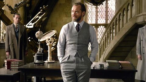 jude law as dumbledore in fantastic beasts secrets of dumbledore, a good housekeeping pick for best kids movies 2022
