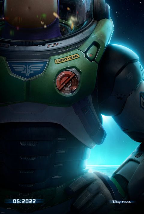 a closeup of buzz lightyear's suit for lightyear, a good housekeeping pick for best kids movies 2022