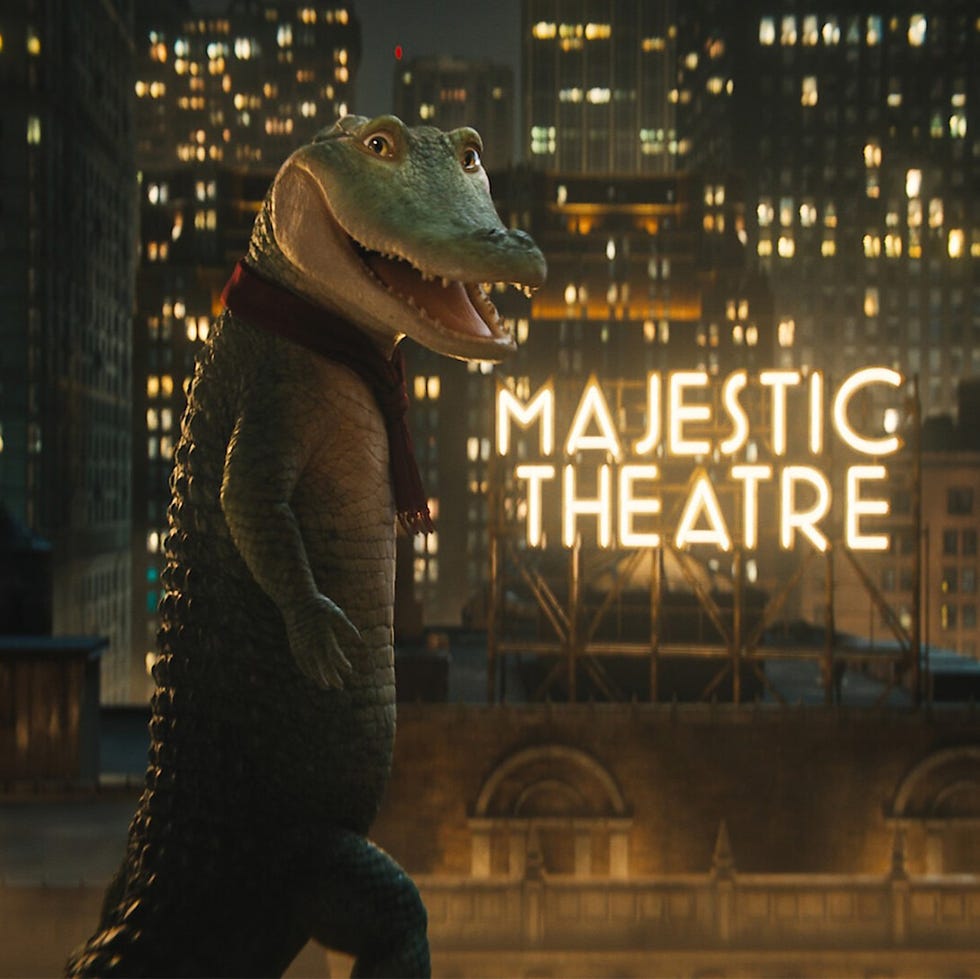 Lyle performs on a roof in a scene from Lyle Lyle Crocodile lyle performs on a roof in a scene from lyle lyle crocodile