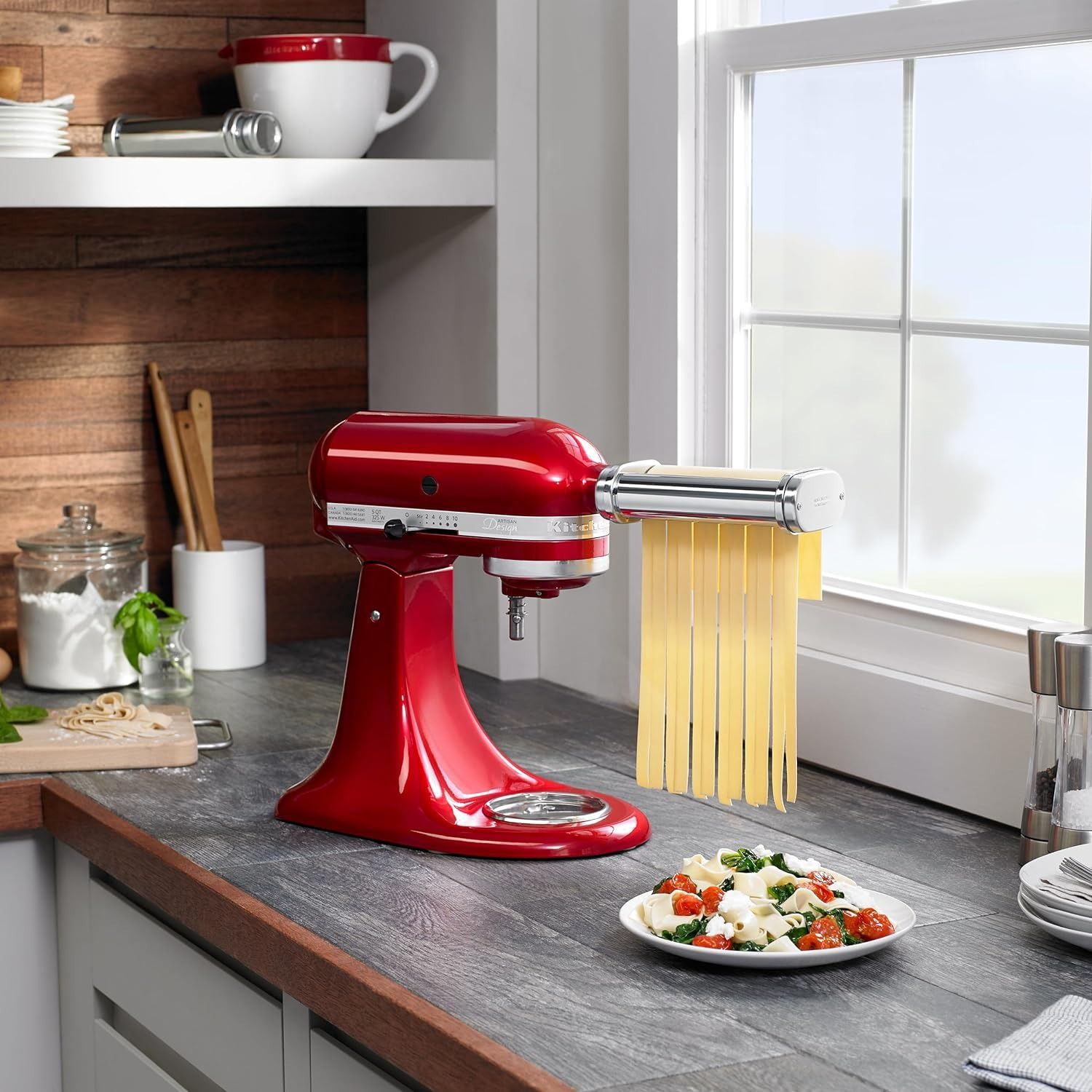 Authentic KitchenAid Gourmet Pasta Press in Red