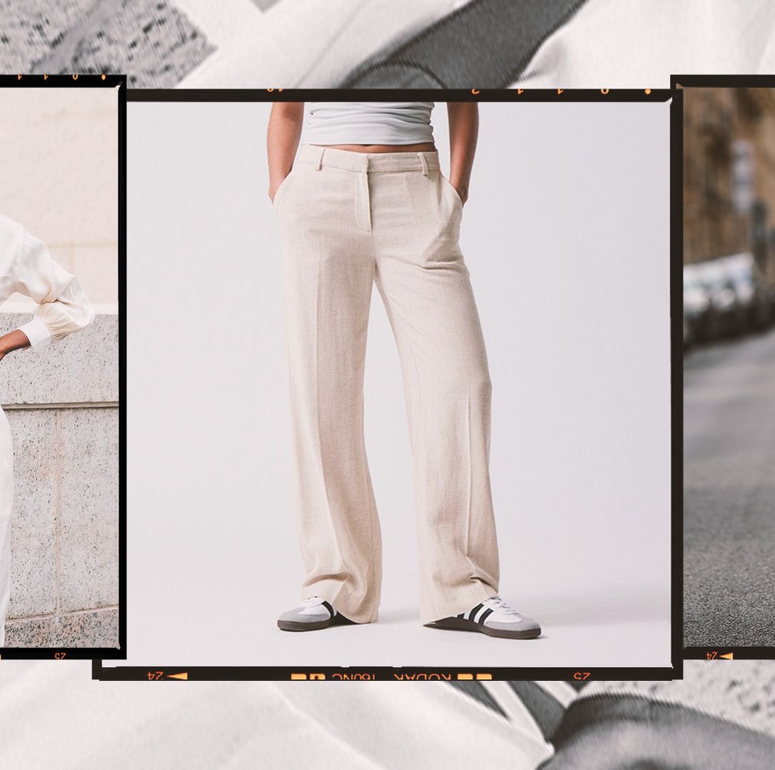 Wide Mens Linen Palazzo Pants With Pleats, High-waist Wide Linen