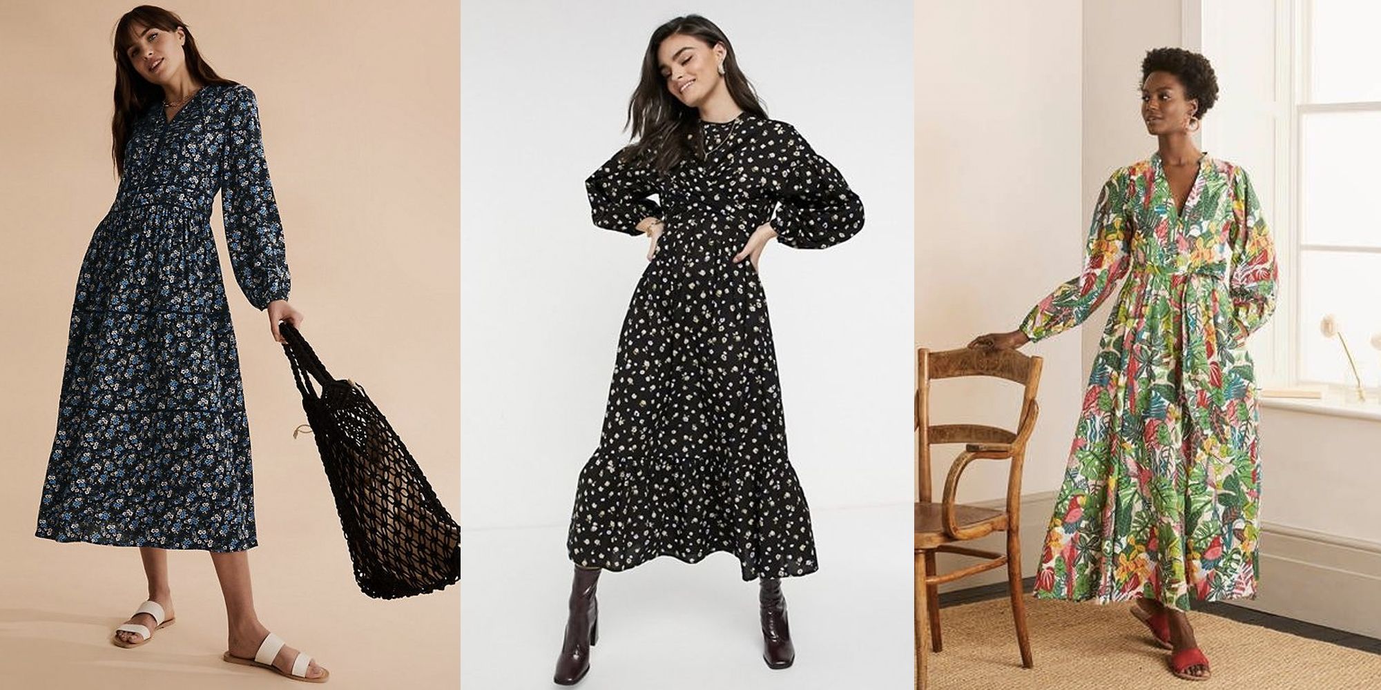 10 flattering long-sleeved maxi dresses for autumn/winter