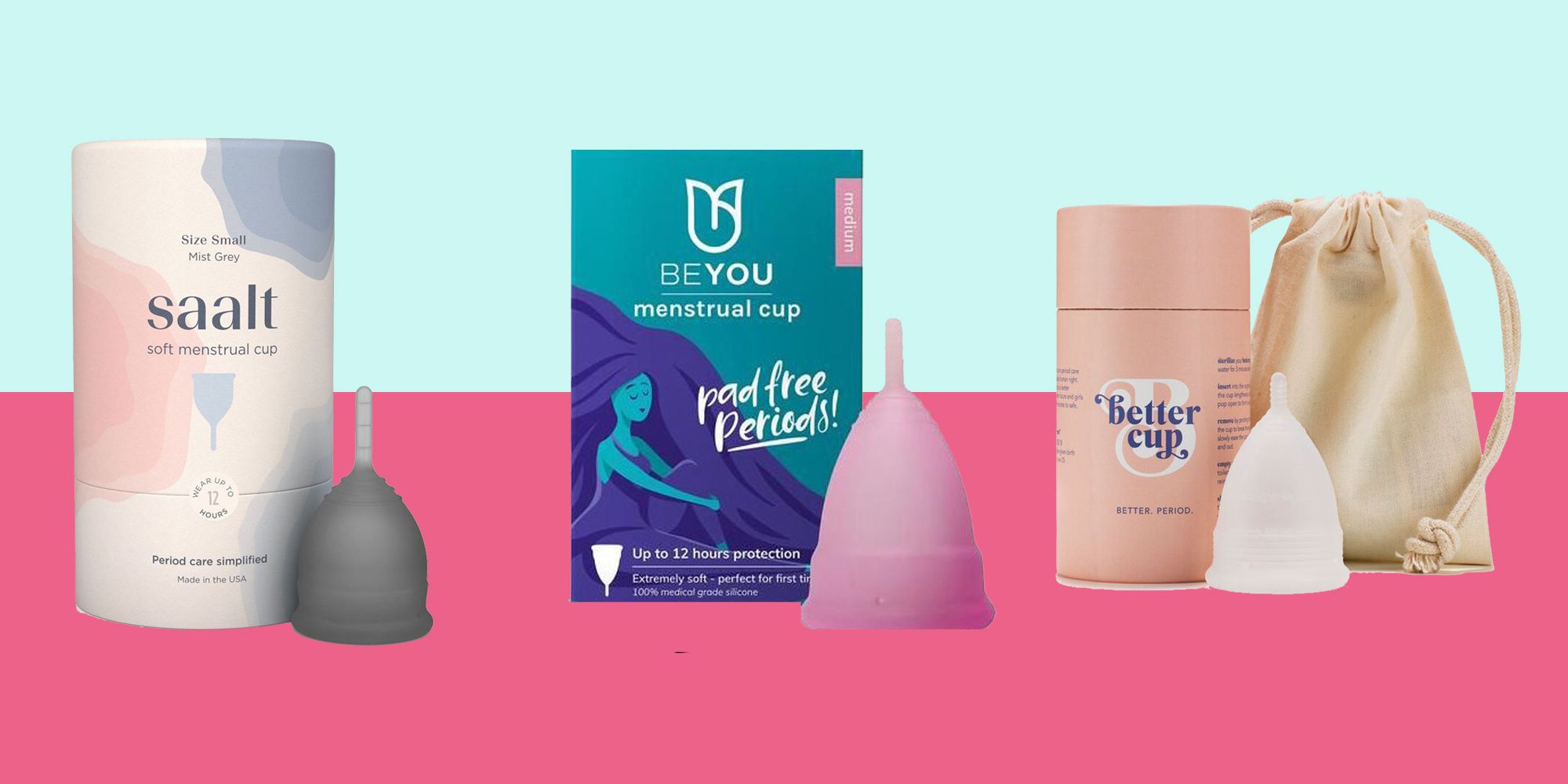 Softcup Menstrual Cup | Reusable Period Cup | Ultra-Soft Medical-Grade  Silicone | Leak-Free, 12-Hour Wear | Made in The USA (Size 1)