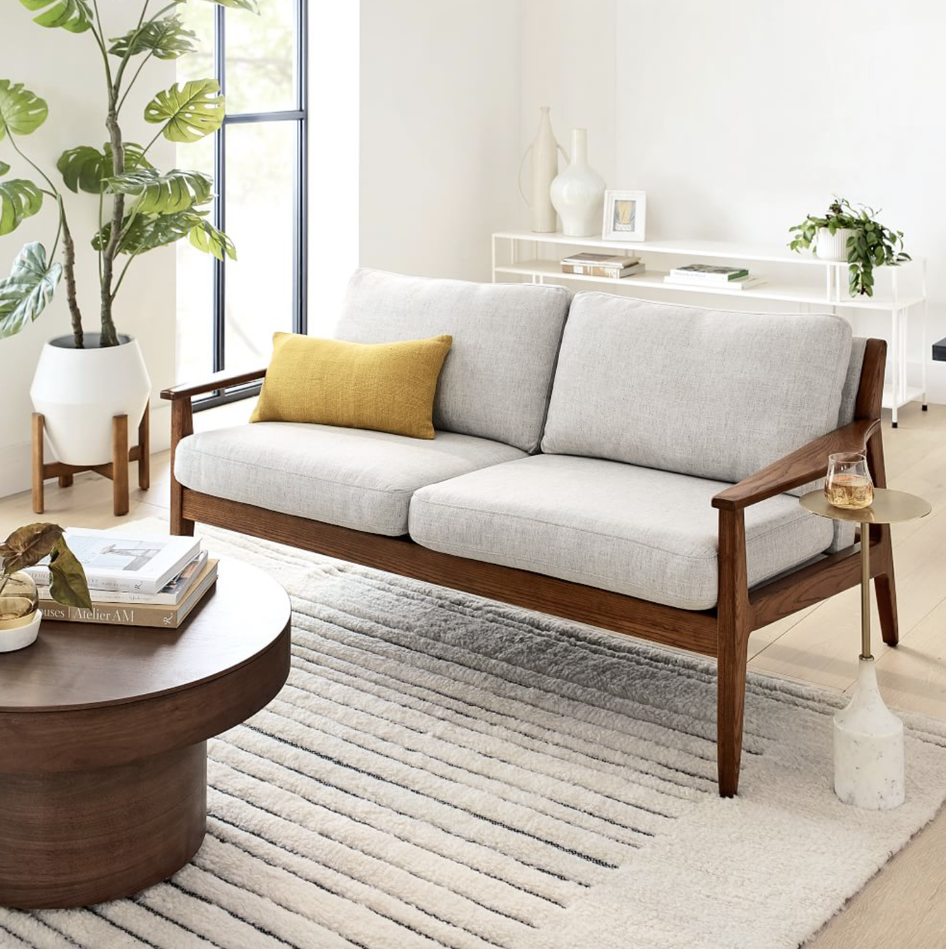 wooden sofa living room