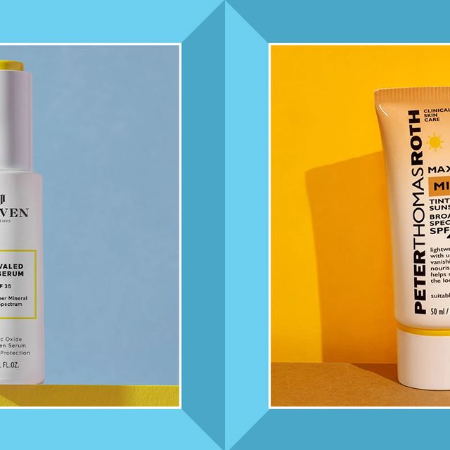 tubes of mineral free sunscreen against backdrops