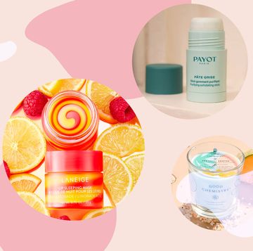 megababe night rescue, laneige lop sleeping mask, payot paris exfoliating stick for oily skin with imperfections, blush balm lip and cheek stick with hyaluronic acid, airbrush flawless lip blur