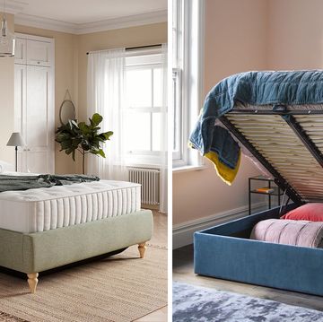 colourful ottoman beds in pink bedrooms