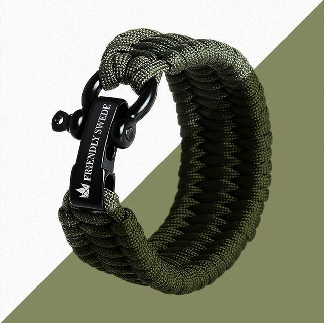 Engineered Green and Black Paracord Survival Bracelet, Extra Sturdy, Best  Fit and Comfort