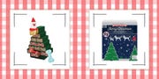 dog toy advent calendar in shape of tree and dog treat advent calendar