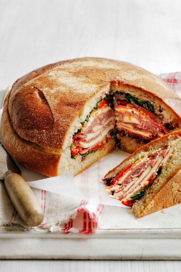 best picnic sandwich recipes  italian pressed sandwich