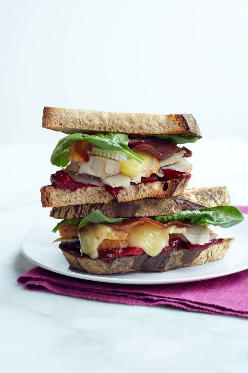 best picnic sandwich recipes  turkey bacon brie cranberry