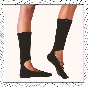 two pairs of grippy pilates socks